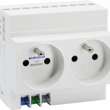  Prise double 2P+T modulaire 