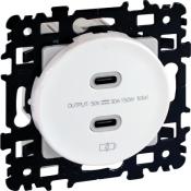  SQUARE charg. Dble USB C  BLC 