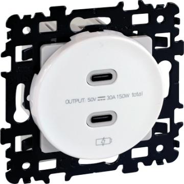  SQUARE charg. Dble USB C  BLC 