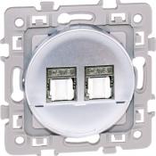  SQUARE DBLE RJ45 CAT6gr3STSILV 