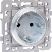  SQUARE  PC 2P+T SILVER SCHUKO 