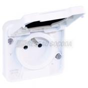  OXXO PC 2P+T compos BLANC IP55 