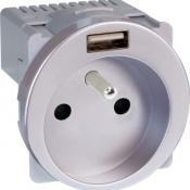  COMETE PC  2P+T + USB A SILVER 