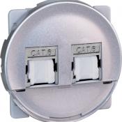  COMETE DbleRJ45Cat6Grd3SILVER 
