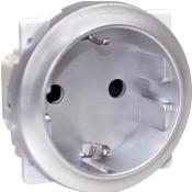  COMETE PC 2P+T Schuko SILVER 