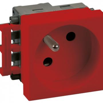  Prise 2P+T  rouge compl�te 