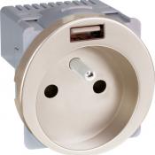  COMETE PC  2P+T + USB A TITANE 
