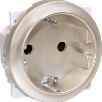  COMETE PC 2P+T Schuko TITANE 
