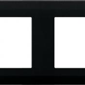  Plaque anthracite 2 postes 