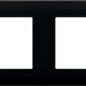  Plaque anthracite 4 postes 