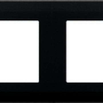  Plaque anthracite 4 postes 