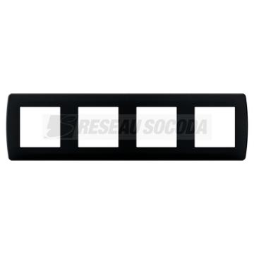  Plaque anthracite 4 postes 
