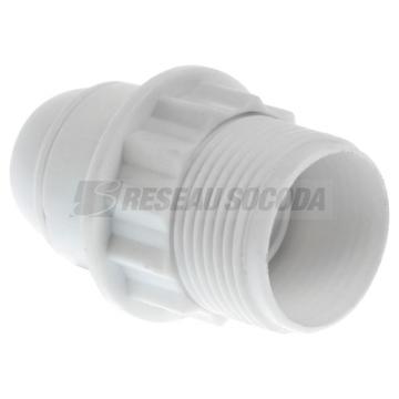  Douille E 27 dble bague blanc. 