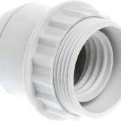  Douille E14 dble bague blanche 