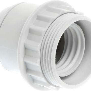  Douille E14 dble bague blanche 