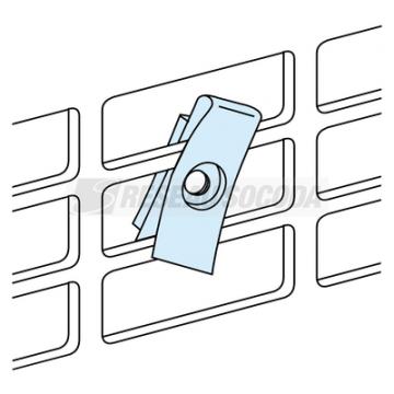  Ecrou M4 clips. platine - x 20 