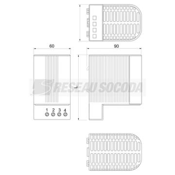  Res. chauf. isolee 100W 12..24 