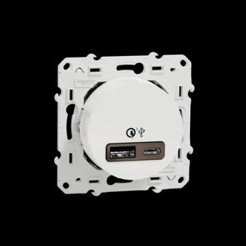  Prise USB type A+C rapide blc 