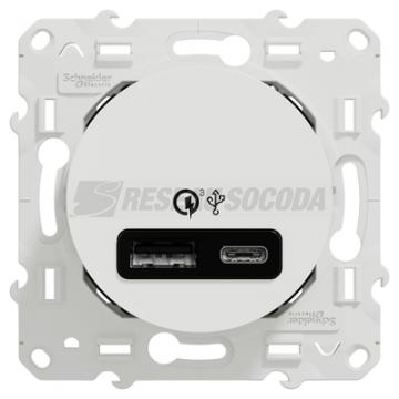  Prise USB type A+C rapide blc 