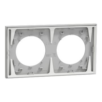  Odace plaque 2 postes gris gal 