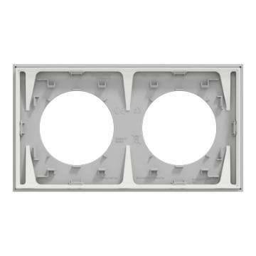  Odace plaque 2 postes gris gal 