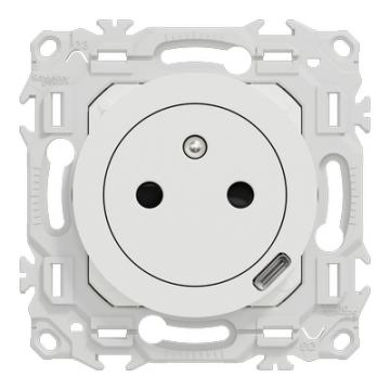  Odace 2P+T affleurante USB-C 1 