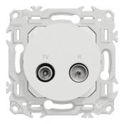  Odace prise TV/FM blanc 