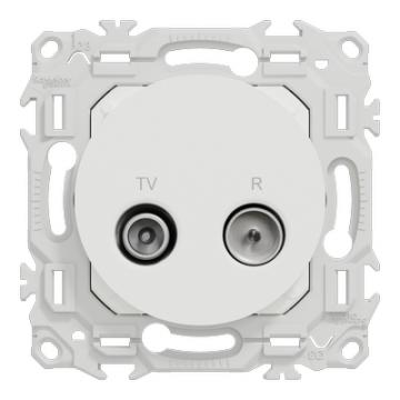  Odace prise TV/FM blanc 