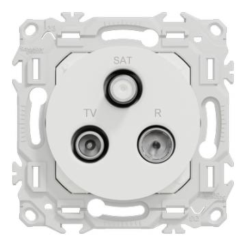  Odace prise TV/FM/SAT blanc 