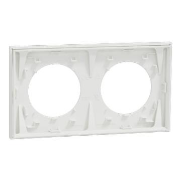  Odace plaque 2 postes blanc 