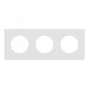  Odace plaque 3 postes blanc 