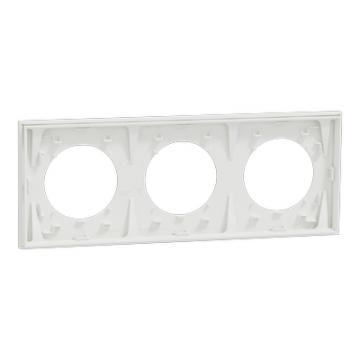 Odace plaque 3 postes blanc 