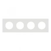  Odace plaque 4 postes blanc 