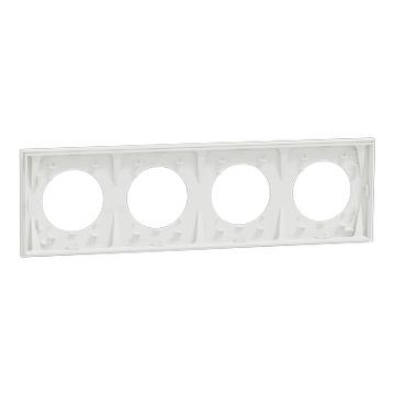  Odace plaque 4 postes blanc 