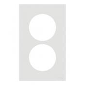  Odace plaque 2 postes 57mm bla 