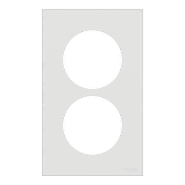 Odace plaque 2 postes 57mm bla 