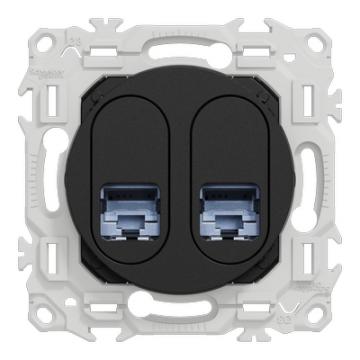  Odace prise double RJ45 cat.6 