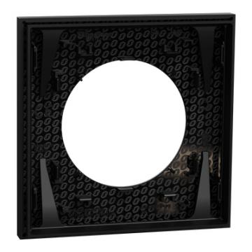  Odace plaque 1 poste noir 