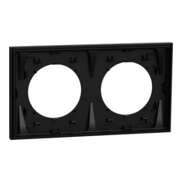  Odace plaque 2 postes noir 