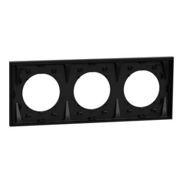 Odace plaque 3 postes noir 