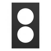  Odace plaque 2 postes 57mm noi 