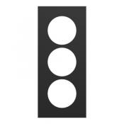  Odace plaque 3 postes 57mm noi 