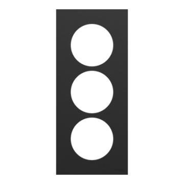  Odace plaque 3 postes 57mm noi 