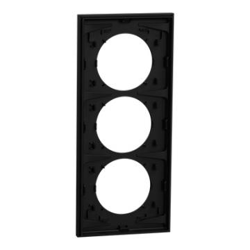  Odace plaque 3 postes 57mm noi 