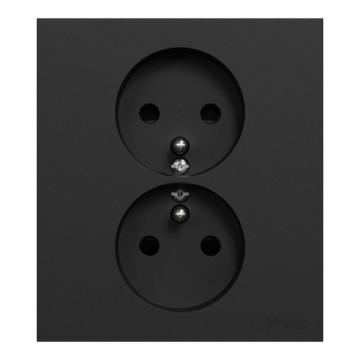  Odace prise 2P+T double noir g 