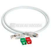  CORD SFTP CAT6A 550MHZ 1M 