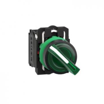  BOUTON TOURNANT LUMINEUX VERT 