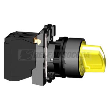  BOUTON TOURNANT LUMINEUX JAUNE 