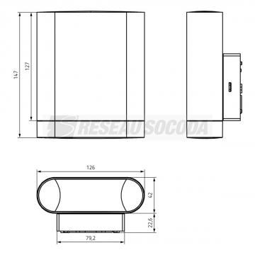  Applique LED UL 8,5W  en alumi 