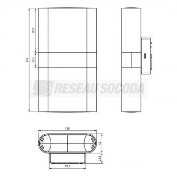  Applique LED UDL 11,5W  en alu 